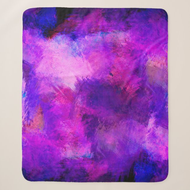 Couverture Sherpa Arrière - plan texture modèle violet (Devant)