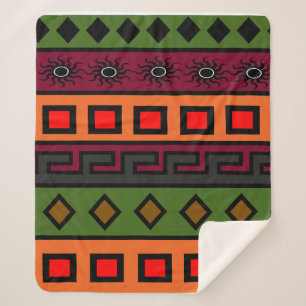 Couverture Sherpa Art africain contemporain moderne coloré