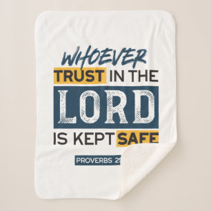 Couverture Sherpa Art de citation biblique - Proverbes 29:25 Confian