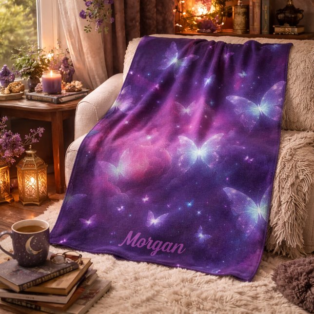 Couverture Sherpa Art de fantaisie papillon personnalisé (Créateur téléchargé)