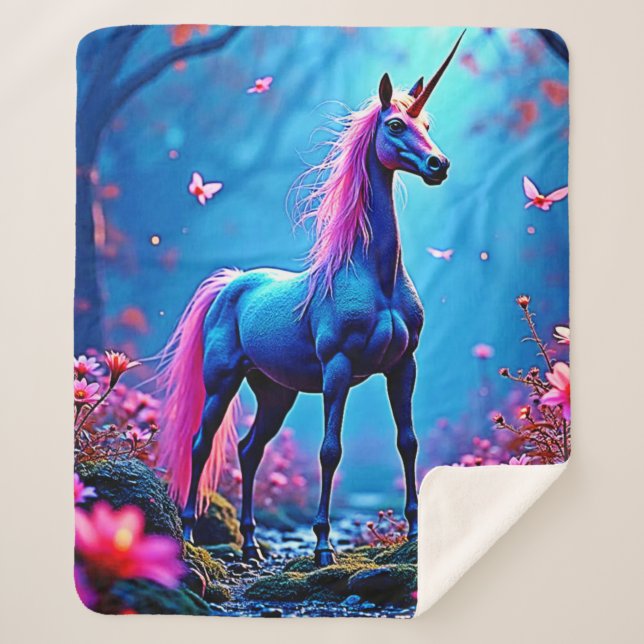 Couverture Sherpa Art de licorne de fantasy mystique (Devant)