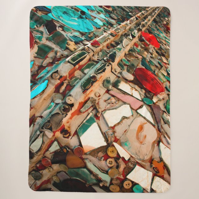 Couverture Sherpa Art de mosaïque coloré (Devant)