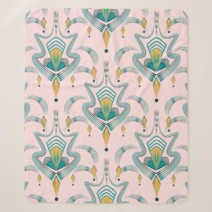Couverture Sherpa Art déco moderne motif ornement graphique. Abstrai