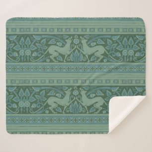 Couverture Sherpa Art Déco Nouveau Chien Nature Motif animal