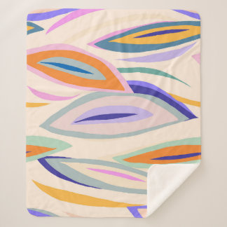 Couverture Sherpa Art d'été : Motif de collage créatif