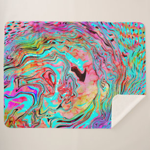 Couverture Sherpa Art fluide numérique coloré