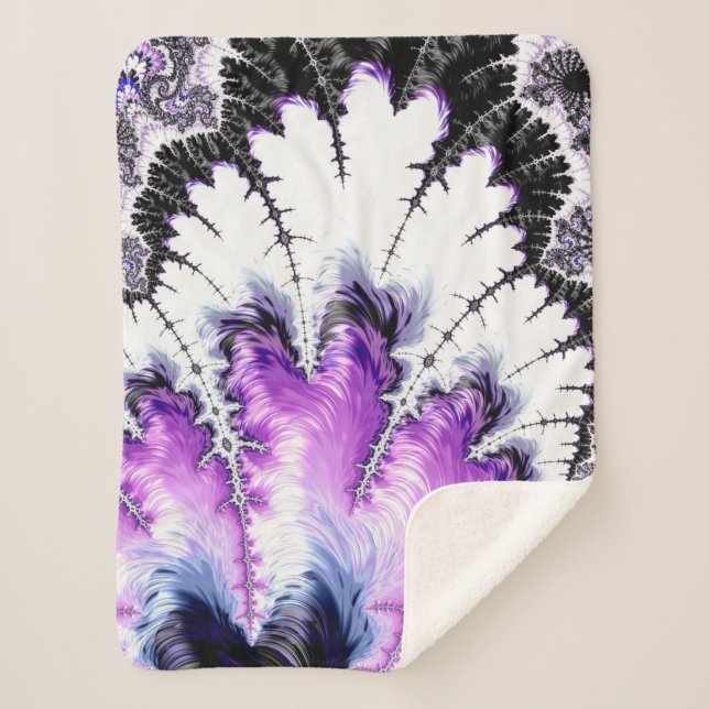 Couverture Sherpa Art Fractal moderne coloré (Devant)