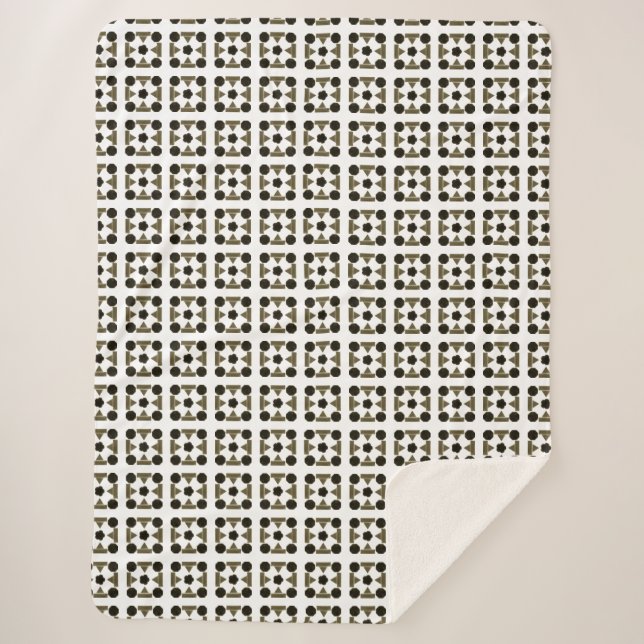 Couverture Sherpa Art géométrique diamant (Devant)