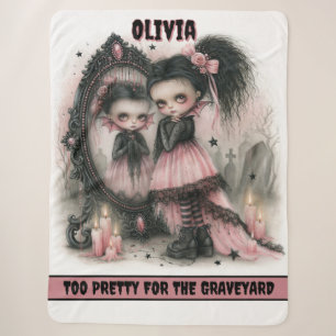 Couverture Sherpa Art Miroir Vampire Goth Pastel  Épouvantable 
