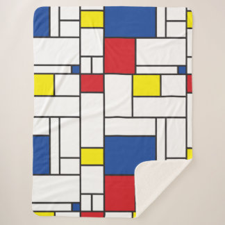 Couverture Sherpa Art Moderne Géométrique Minimaliste De Stijl Mondr