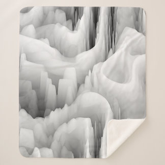Couverture Sherpa art onde fractale abstraite fond monochrome flou