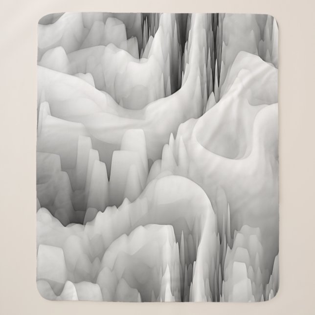 Couverture Sherpa art onde fractale abstraite fond monochrome flou (Devant)