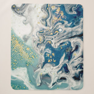 Couverture Sherpa Art, peinture- Couleur gris naturel : métallique,