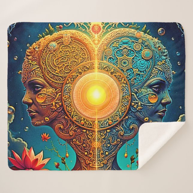 Couverture Sherpa Art spirituel éveil (Devant (Horizontal))