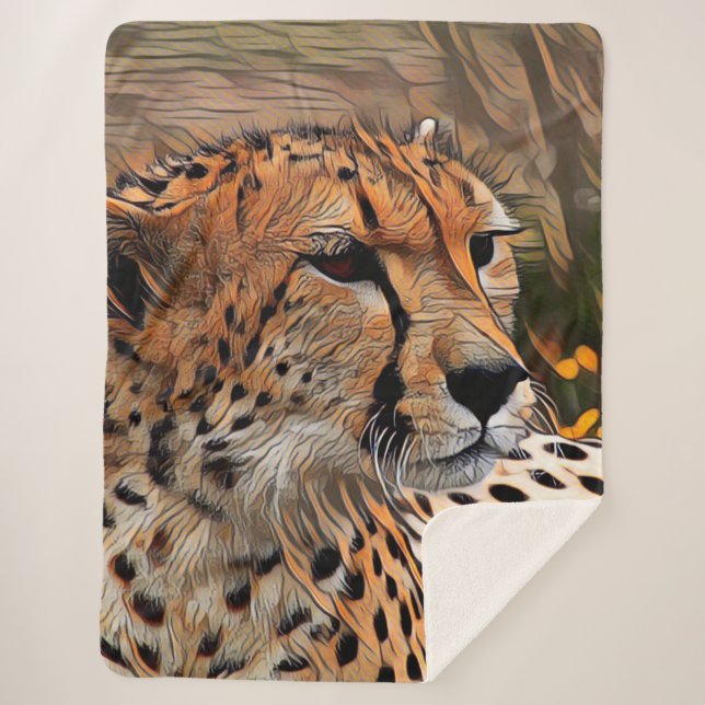 Couverture Sherpa ArtAnimal cheetah (Devant)