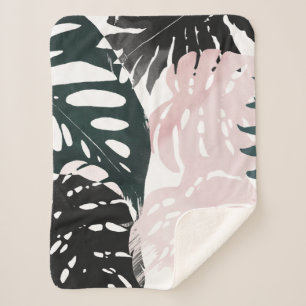 Couverture Sherpa Articules de palmiers paradisiaques