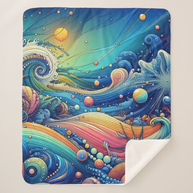 Couverture Sherpa Artiste de Ocean Lover (Devant)