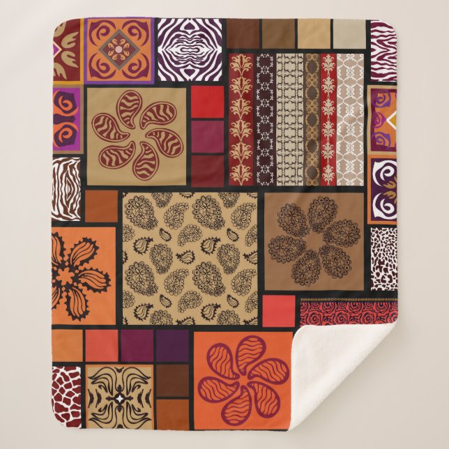 Couverture Sherpa Arts indiens, jeu créatif sans couture. (Devant)