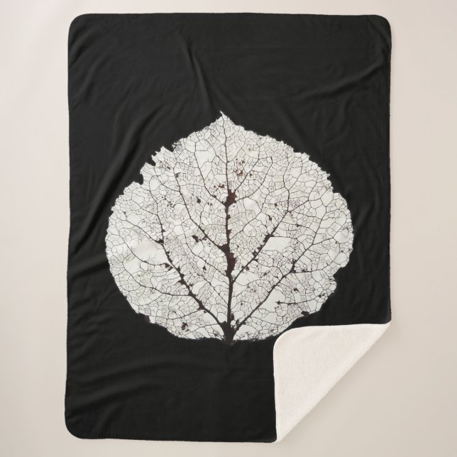 Couverture Sherpa Aspen Feuille Squelette 1 (Devant)