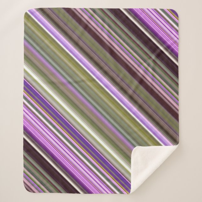 Couverture Sherpa Asters pourpres et verts sauvages (Devant)