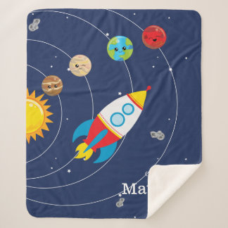 Couverture Sherpa Astronaute de l'espace de Rocketship de planètes