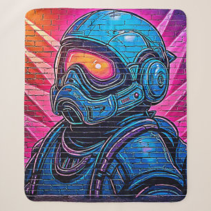Couverture Sherpa Astronaute de Neon Cyberpunk