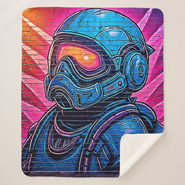 Couverture Sherpa Astronaute de Neon Cyberpunk (Devant)