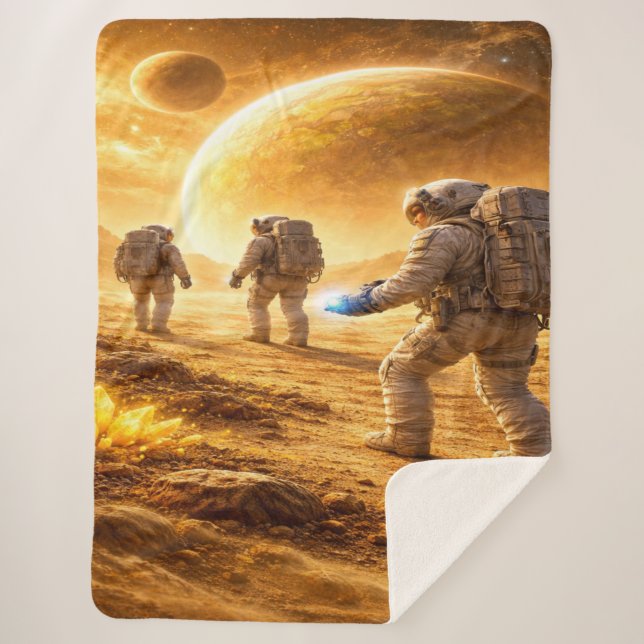 Couverture Sherpa Astronauts explore yellow planet (Devant)