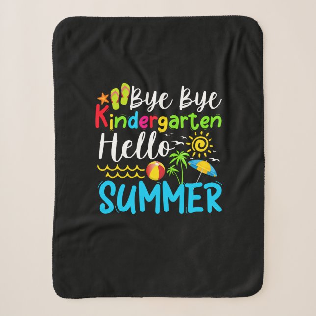 Couverture Sherpa Au revoir Jardin d'enfants Hello Summer (Devant)