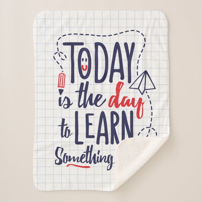 Couverture Sherpa Aujourd'Hui Est Le Jour D'Apprendre Quelque Chose  (Devant)