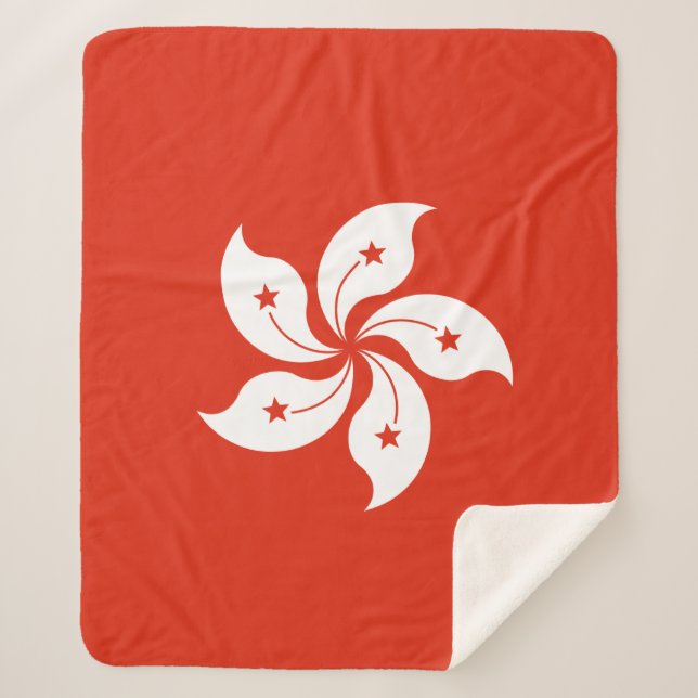 Couverture Sherpa Autocollant rectangulaire de Hong Kong (Devant)
