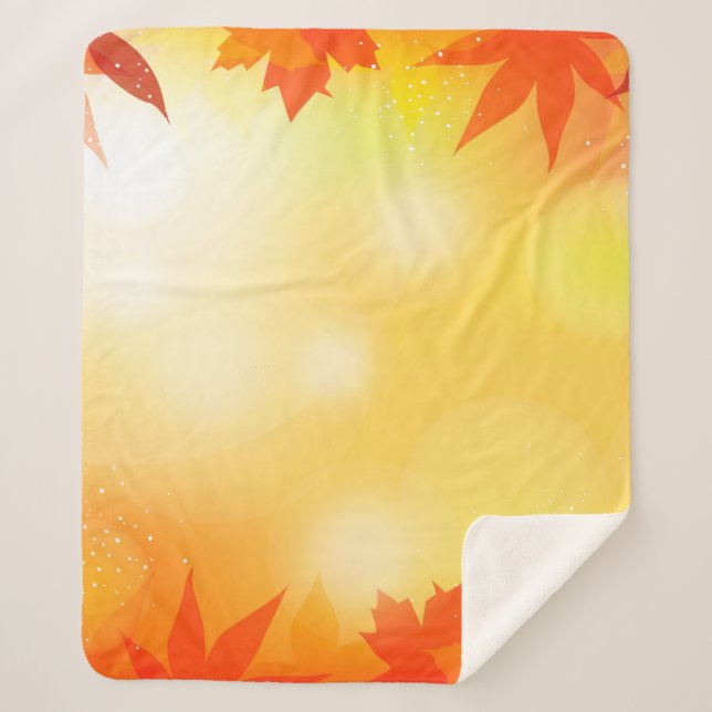 Couverture Sherpa Automne arrière - plan bokeh chute nature (Devant)