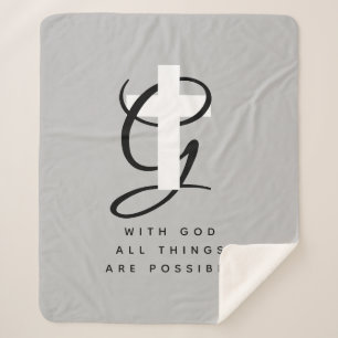 Couverture Sherpa Avec Dieu, toutes choses sont possibles personnali