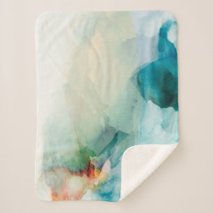 Couverture Sherpa Aversion - aquarelle bleue