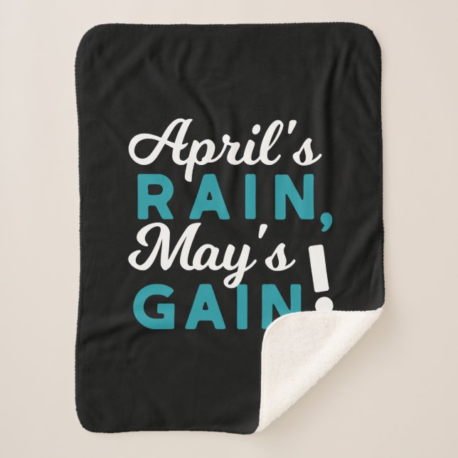 Couverture Sherpa Avril Douches mai fleurs citations inspirantes (Devant)