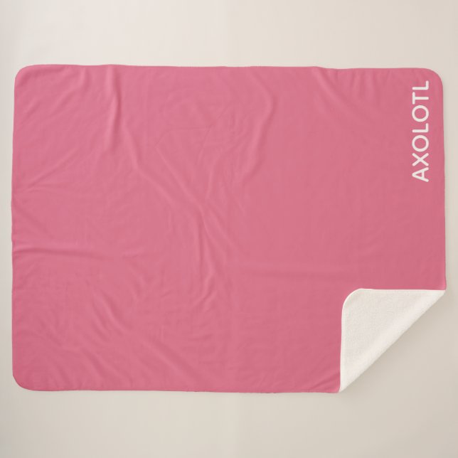Couverture Sherpa Axolotl pink color name (Devant (Horizontal))