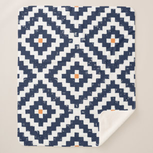 Couverture Sherpa Aztec Navajo, Motif ethnique sans mer