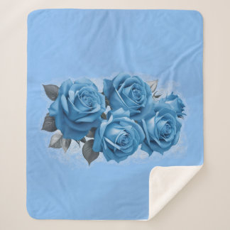 Couverture Sherpa Azure Rose Serenity
