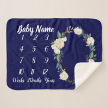 Baby Milestone Blanket personnalisées Baby Boy cad