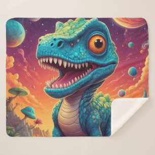 Couverture Sherpa Baby shower Dino-Mite