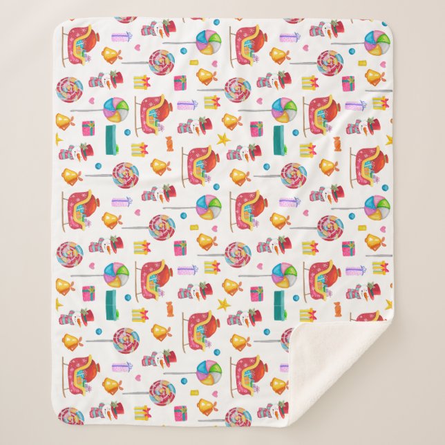 Couverture Sherpa Baby shower nouveau cadeau bébé emballage cadeau b (Devant)