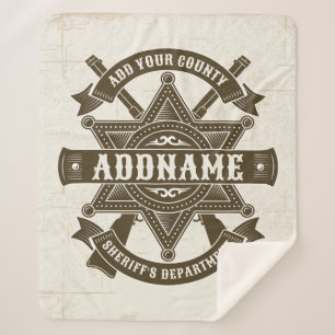 Couverture Sherpa Badge de Rifles Adjoint Old West Sheriff Personnal