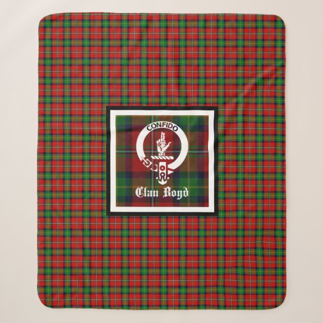 Couverture Sherpa Badge du blason du clan Boyd et tartan (Devant)