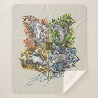 Couverture Sherpa Badge HOGWARTS™ Floral Graphic