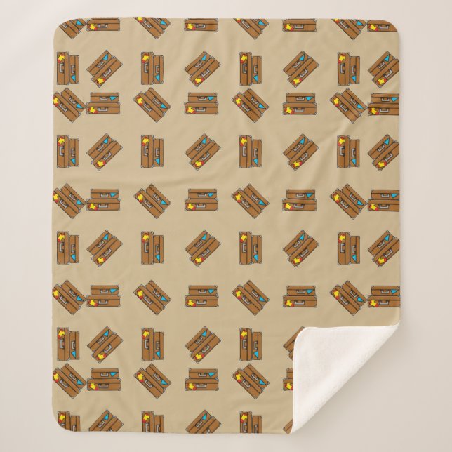 Couverture Sherpa Bagages de dessin (Devant)