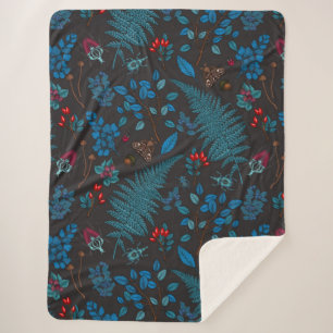 Couverture Sherpa Baies forestières, feuilles et boeufs 1