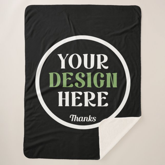 Couverture Sherpa baiser personnalisé, unique, élégant et minimalist (Devant)