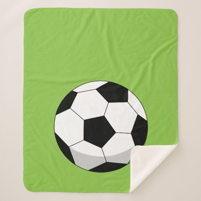 Couverture Sherpa Balle de soccer en dessin (Devant)