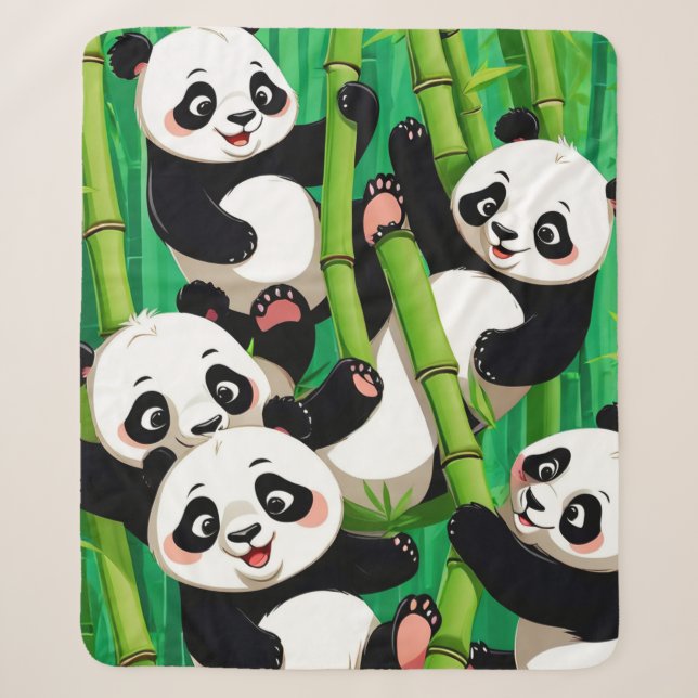 Couverture Sherpa Bamboo Panda (Devant)