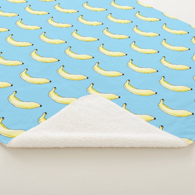 Couverture Sherpa banane aquarelle (3/4)